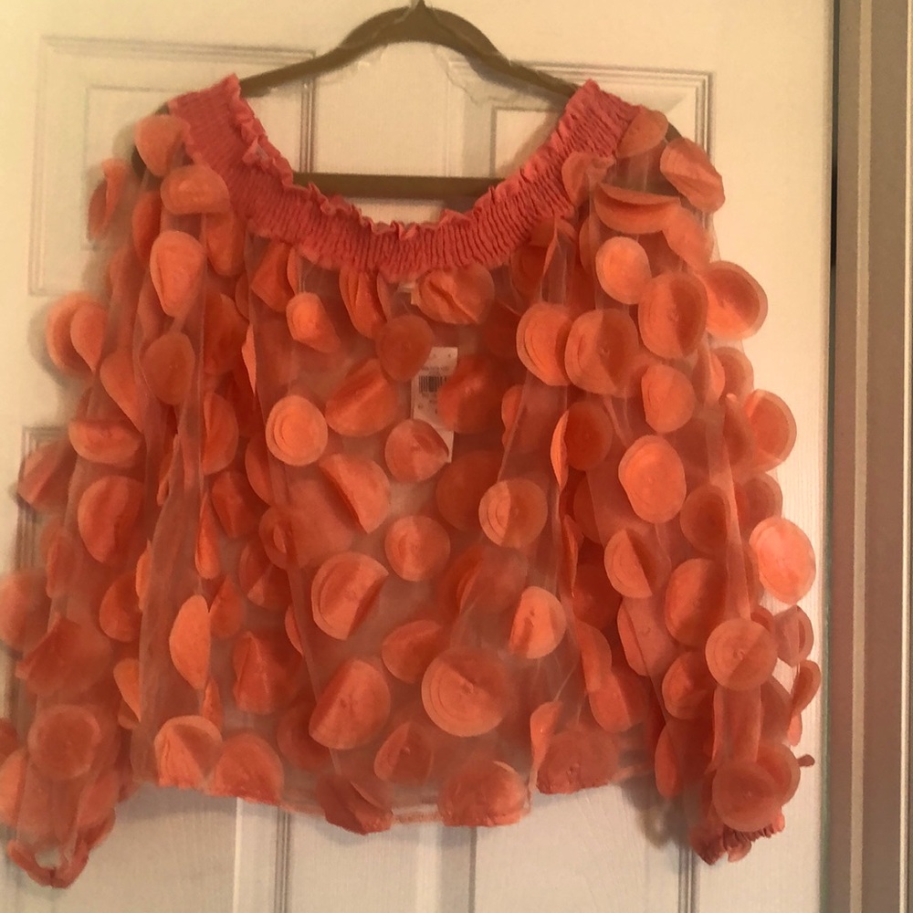 Wo Wo Coral Coco Cobana FUN top XL nwt